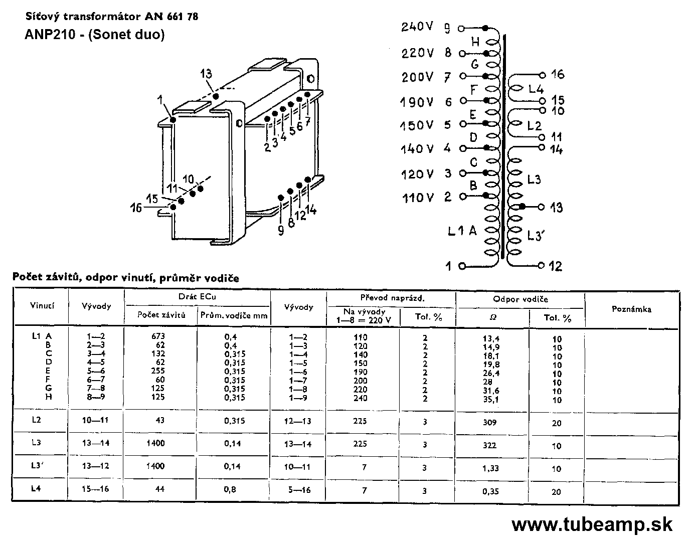 Navíjací predpis transformátora AN66178 (kliknutím sa zobrazí v plnom rozlíšení)